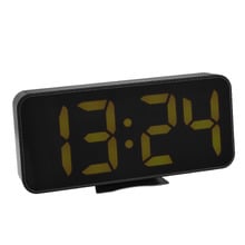 Black Rim Digital Alarm Clock with Thermometer